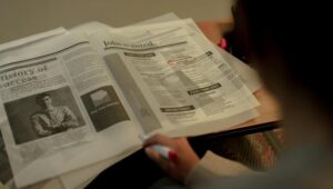 Job ad in newspaper - job description components