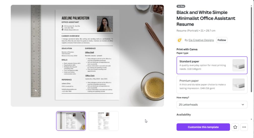 image | Ongig Blog minimalist office admin resume