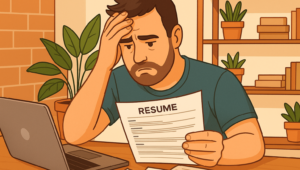 recruiter reviewing resumes