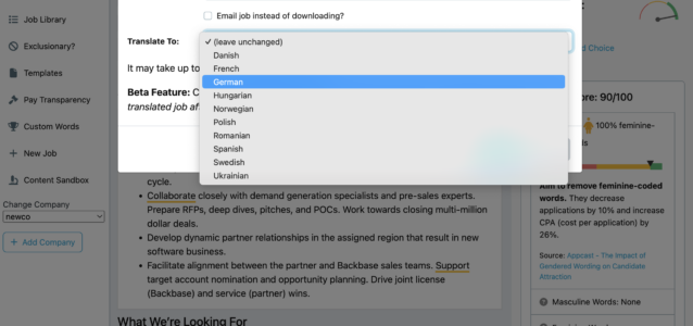 job description translation ongig