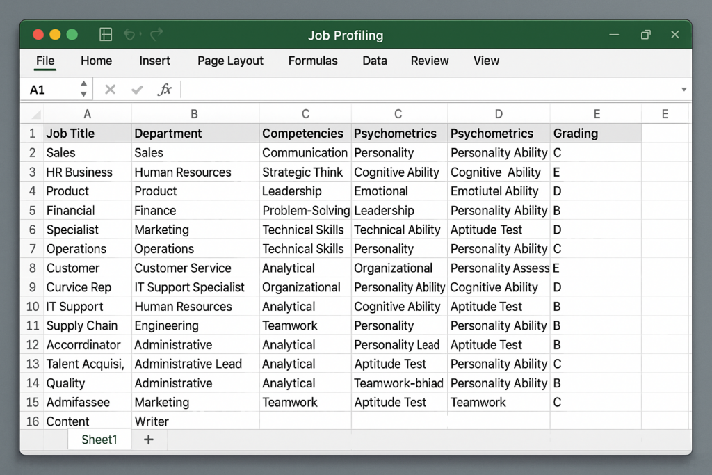 Managing Job Profiles in Excel | Ongig Blog Managing Job Profiles in Excel