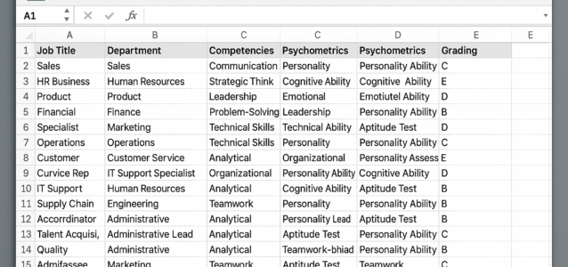 Managing Job Profiles in Excel | Ongig Blog Managing Job Profiles in Excel