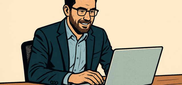 ChatGPT Image Oct 14 2025 11_39_29 AM | Ongig Blog male recruiter at laptop