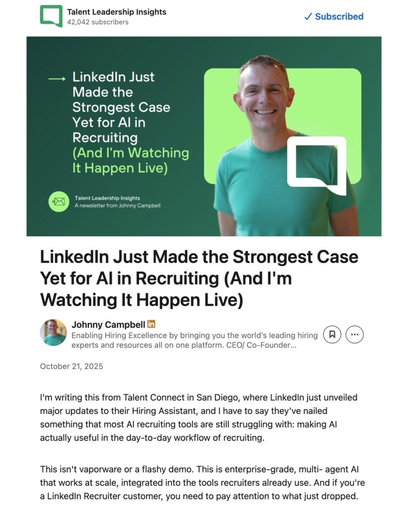 linkedin hiring assistant post socialtalent | Ongig Blog linkedin hiring assistant post socialtalent