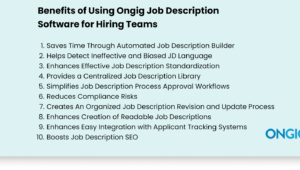 Benefits of Using Ongig Job Description Software for Hiring Teams