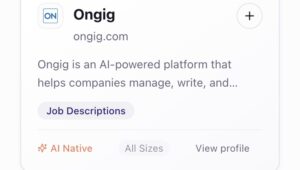 ongig in TA Tech finder