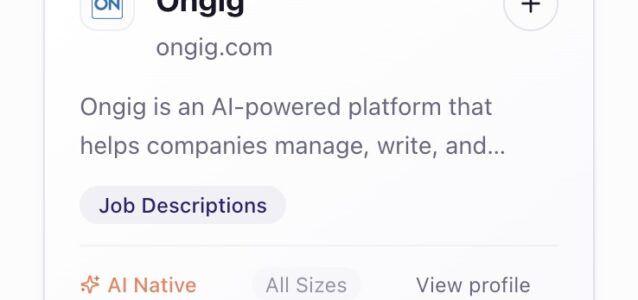ongig in TA Tech finder