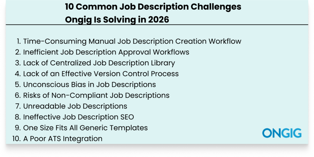 Common Job Description Challenges Ongig Is Solving