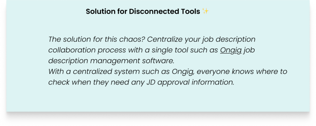 solution for disconnected tools