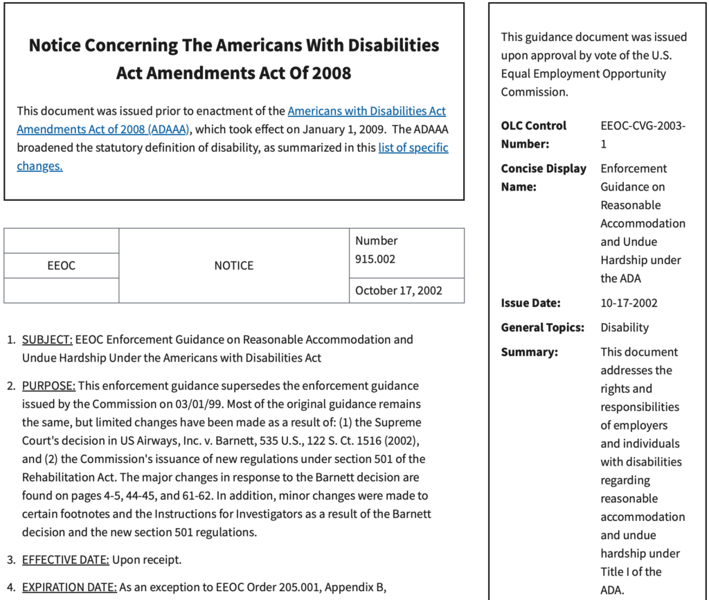 disabilities act data